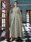 Gray Colour Latest Fancy Designer Festive Wear Heavy Faux Georgette with work Readymade Stylish Salwar Suit Collection 994